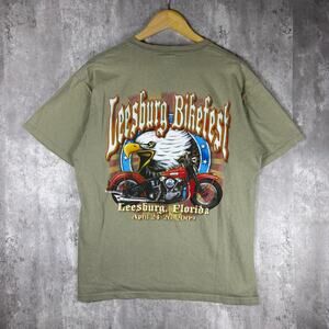 Vintage Leesburg Bikefest 2009 Eagle Motorcycle Rally Tee L
